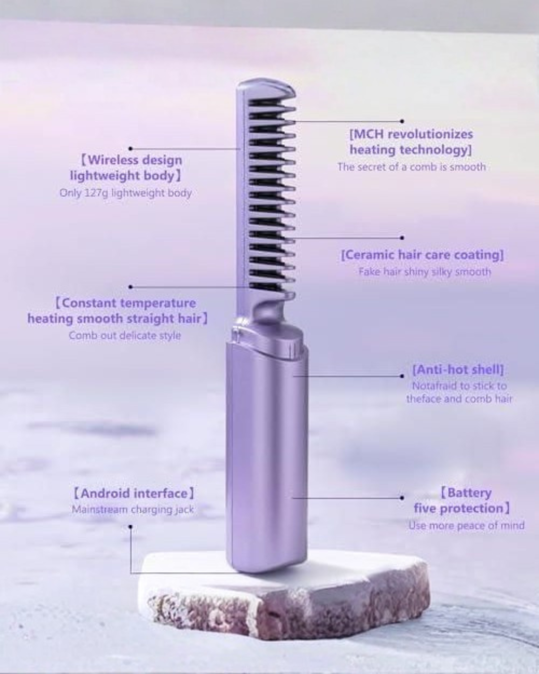 Portable Rechargeable Mini Hair Straightener